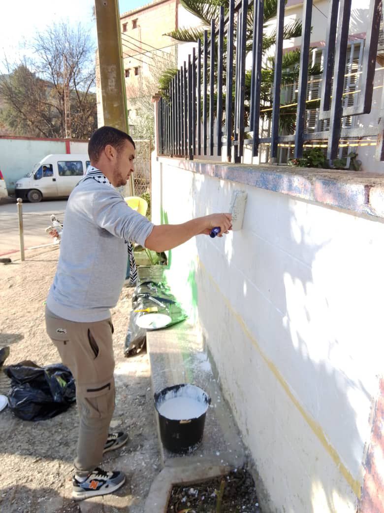 تنظيف مدرسة علي عبديش الابتدائية